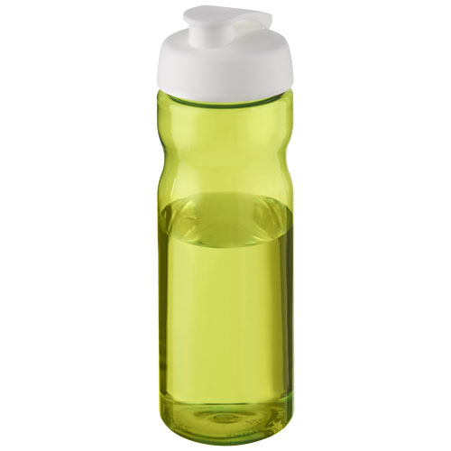 Bouteille personnalisable de sport 650ml H2O Active® Citron vert et Blanc